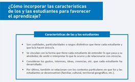 ¿Cómo incorporar las características de los y las estudiantes para favorecer el aprendizaje?​