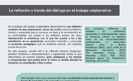 La reflexión a través del diálogo en el trabajo colaborativo