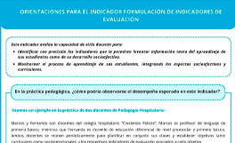 Orientaciones para el indicador Formulacion de indicadores de evaluación